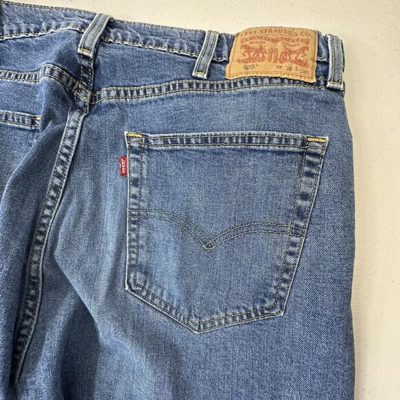 Mens Levi's 505 Straight Leg Jeans Blue Medium Wash Denim Pants sz 38x30 Classic - Picture 7 of 14